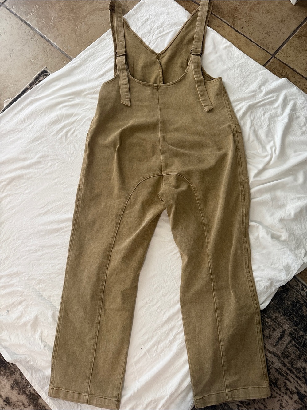 Zenana Outfitters Khaki Utility Jumpsuit